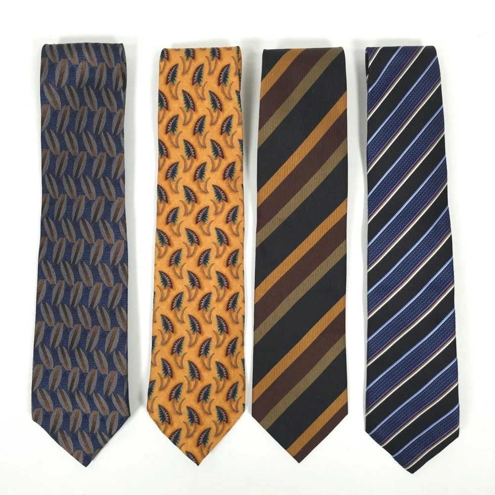 J.Z. RICHARDS‎ ALL SILK HAND MADE IN USA 🇺🇸 Ties LOT Of 4 Multicolor